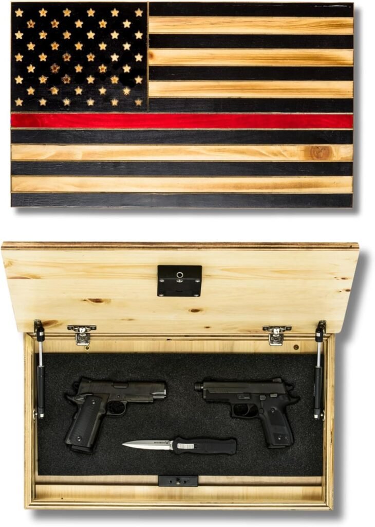 Tactical Traps - Betsy Ross Flag Wall Storage with RFID Lock | 25 x 15 | Soft Lift-Up Door | Easy Installation | Secure Wall Storage