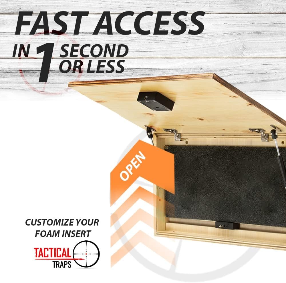 Tactical Traps - Betsy Ross Flag Wall Storage with RFID Lock | 25 x 15 | Soft Lift-Up Door | Easy Installation | Secure Wall Storage
